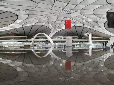 北京大兴国际机场石材晶硬倒影效果图